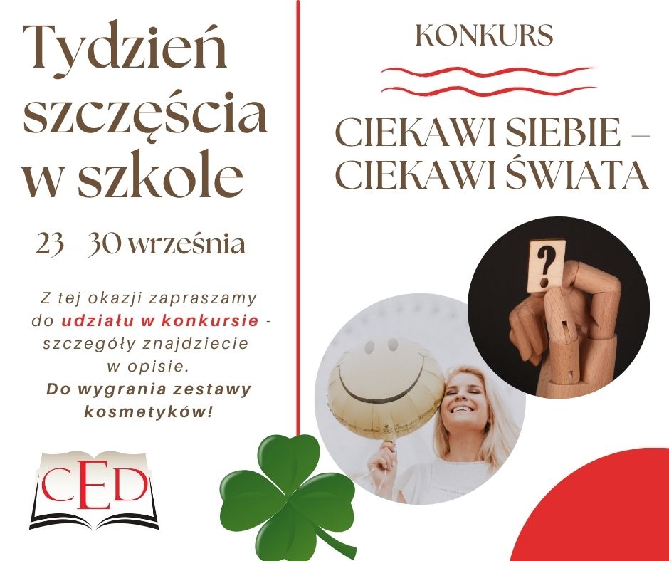 Tydzień szczęścia w szkole z CED - KONKURS